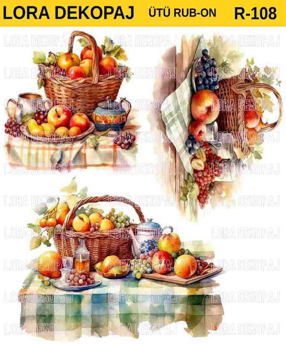 lr-rb- (108) ÜTÜ İLE RUB ON TRANSFER KAĞIDI 30X30 R0108 - Görsel 1