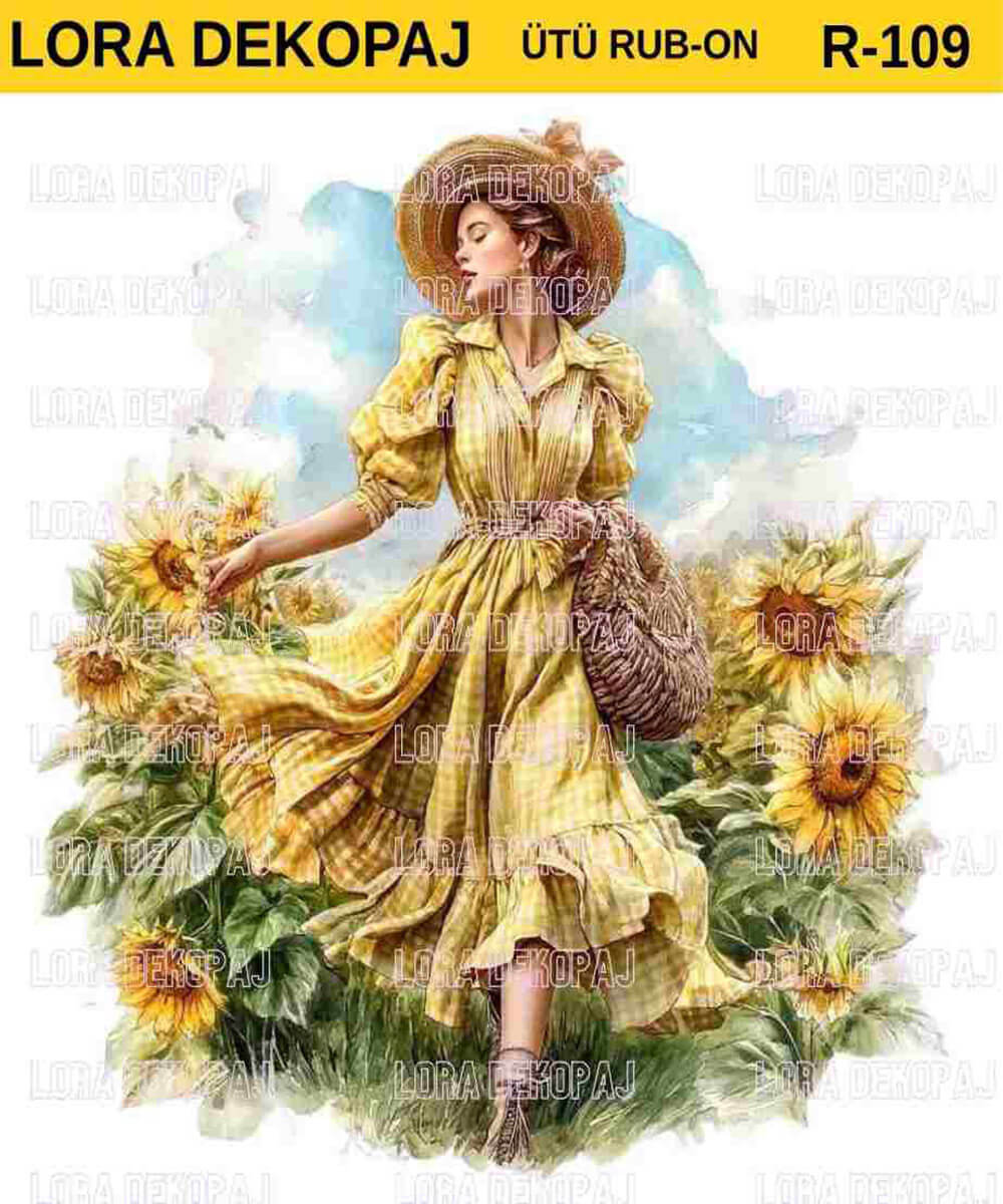 lr-rb- (109) ÜTÜ İLE RUB ON TRANSFER KAĞIDI 30X30 R0109 - Görsel 1