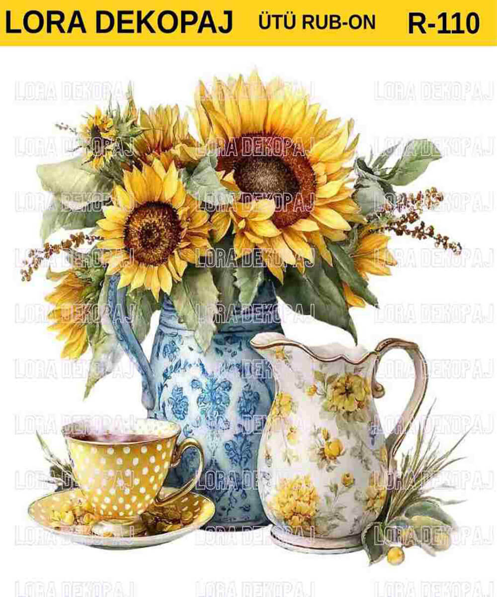 lr-rb- (110) ÜTÜ İLE RUB ON TRANSFER KAĞIDI 30X30 R0110 - Görsel 1