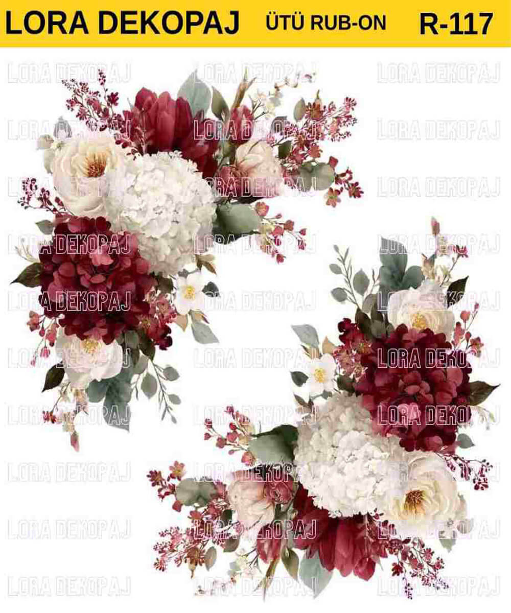 lr-rb- (117) ÜTÜ İLE RUB ON TRANSFER KAĞIDI 30X30 R0117 - Görsel 1