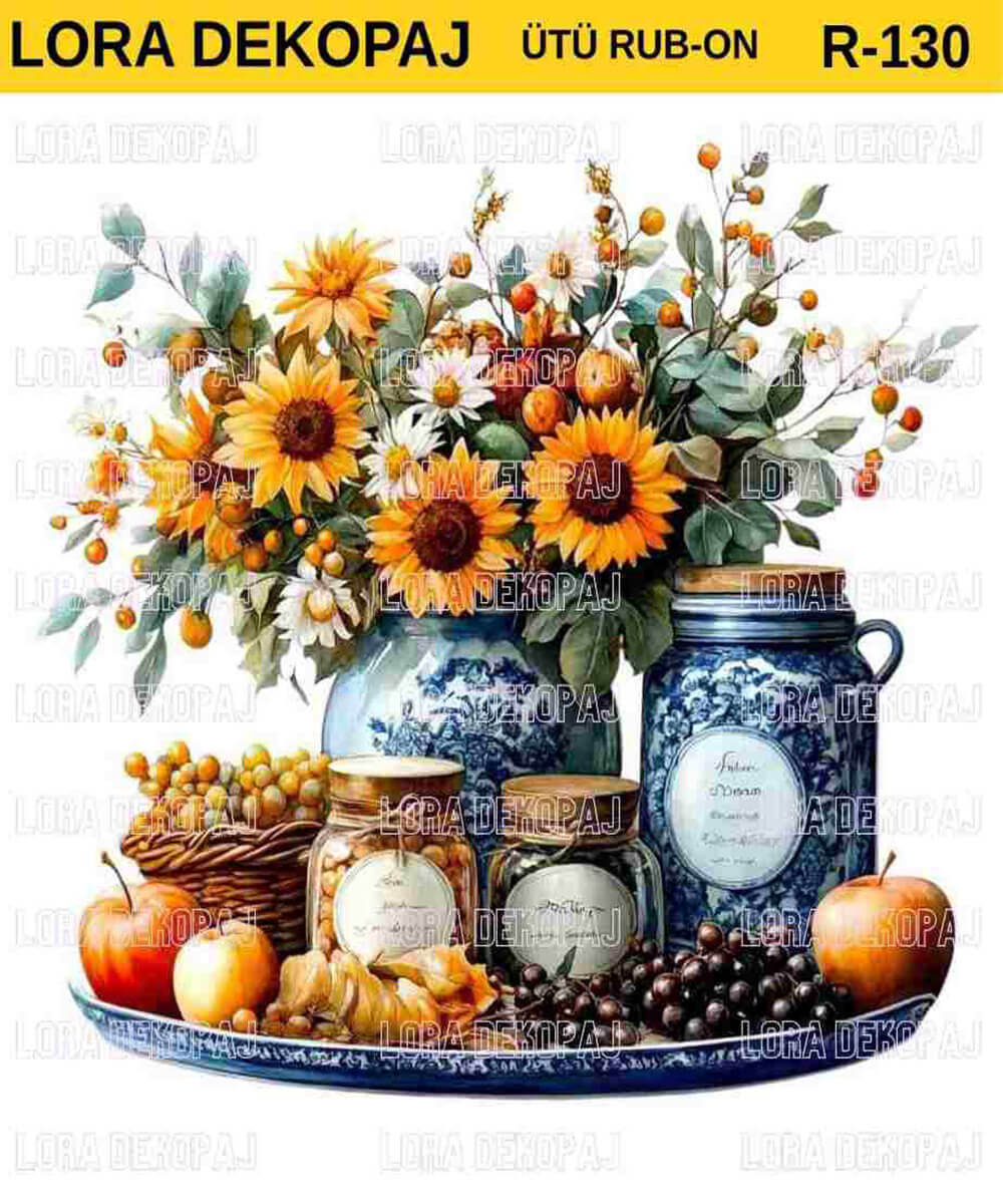 lr-rb- (130) ÜTÜ İLE RUB ON TRANSFER KAĞIDI 30X30 R0130 - Görsel 1