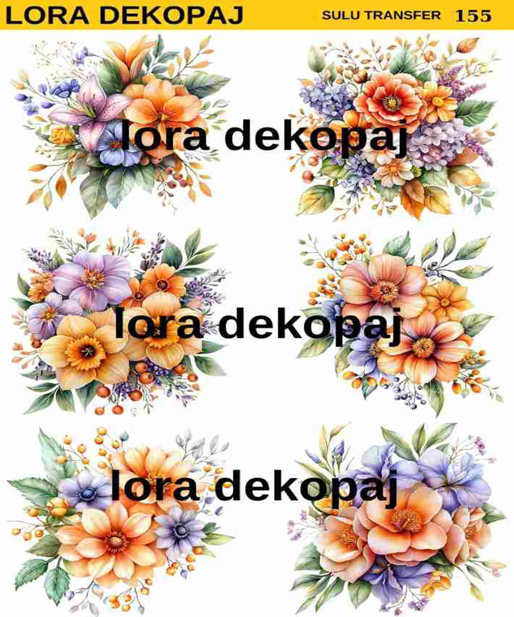 lr-sl- (155) LORA DEKOPAJ SULU TRANSFER KAĞIDI S0155 - Görsel 1
