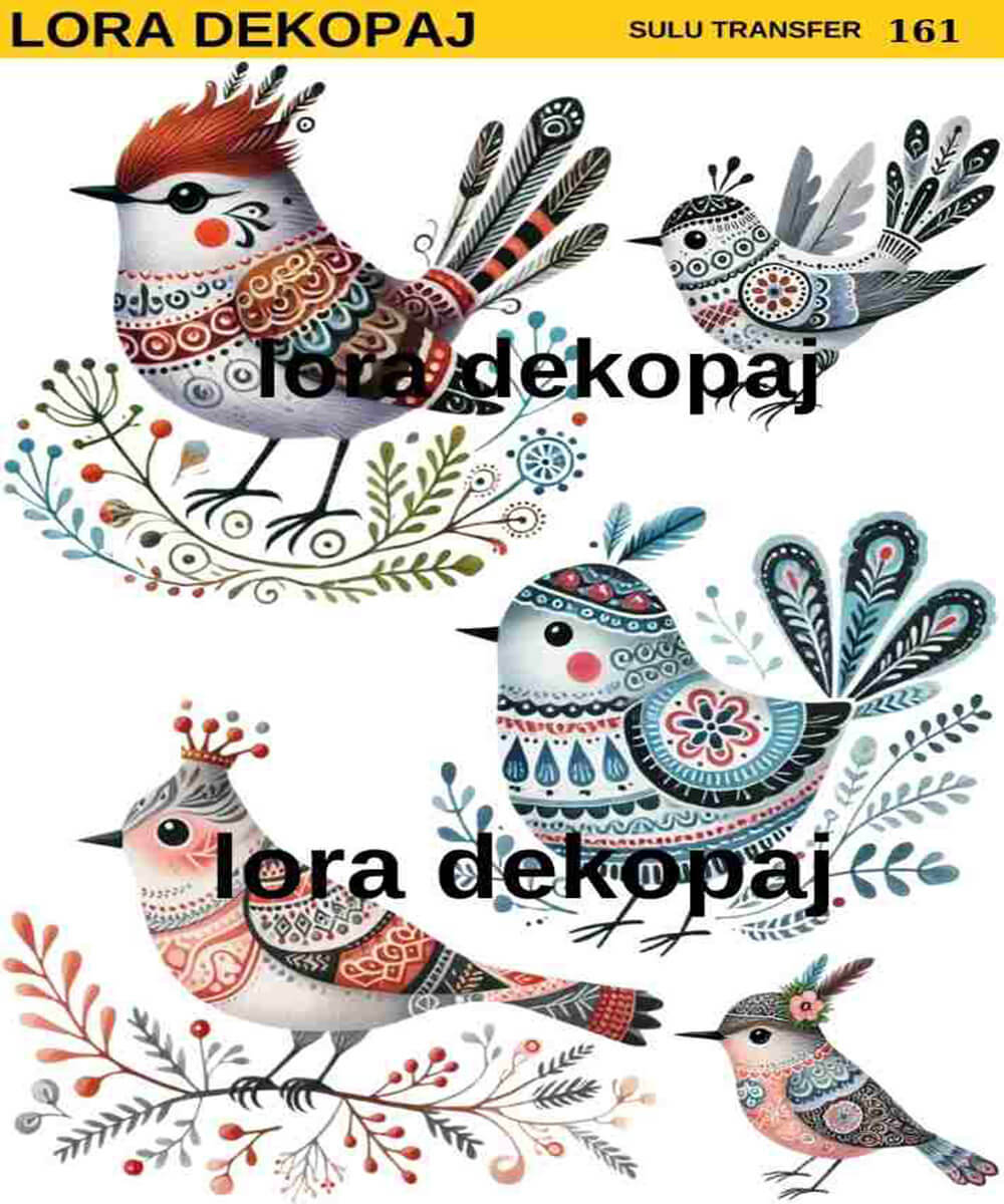 lr-sl- (161) LORA DEKOPAJ SULU TRANSFER KAĞIDI S0161 - Görsel 1