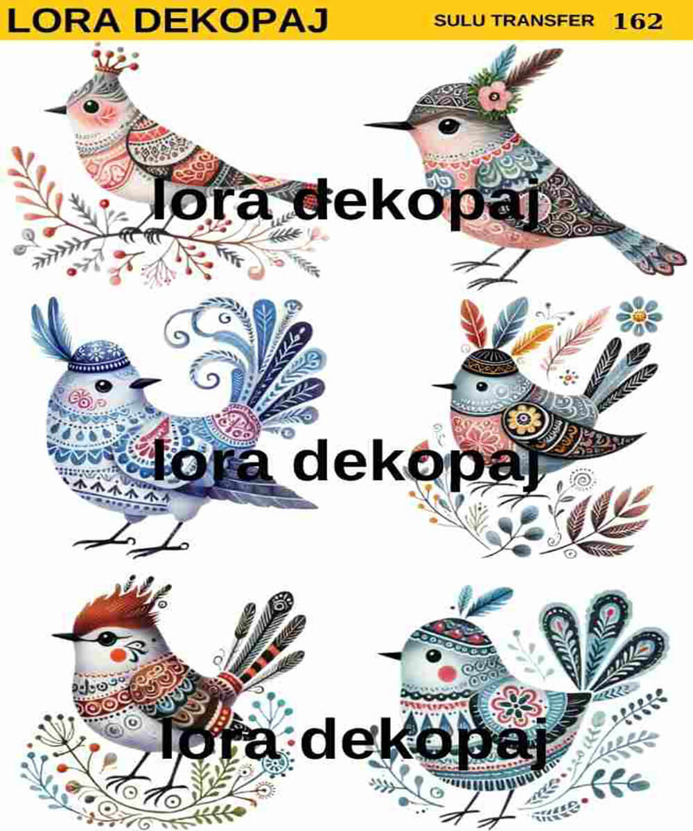 lr-sl- (162) LORA DEKOPAJ SULU TRANSFER KAĞIDI S0162 - Görsel 1