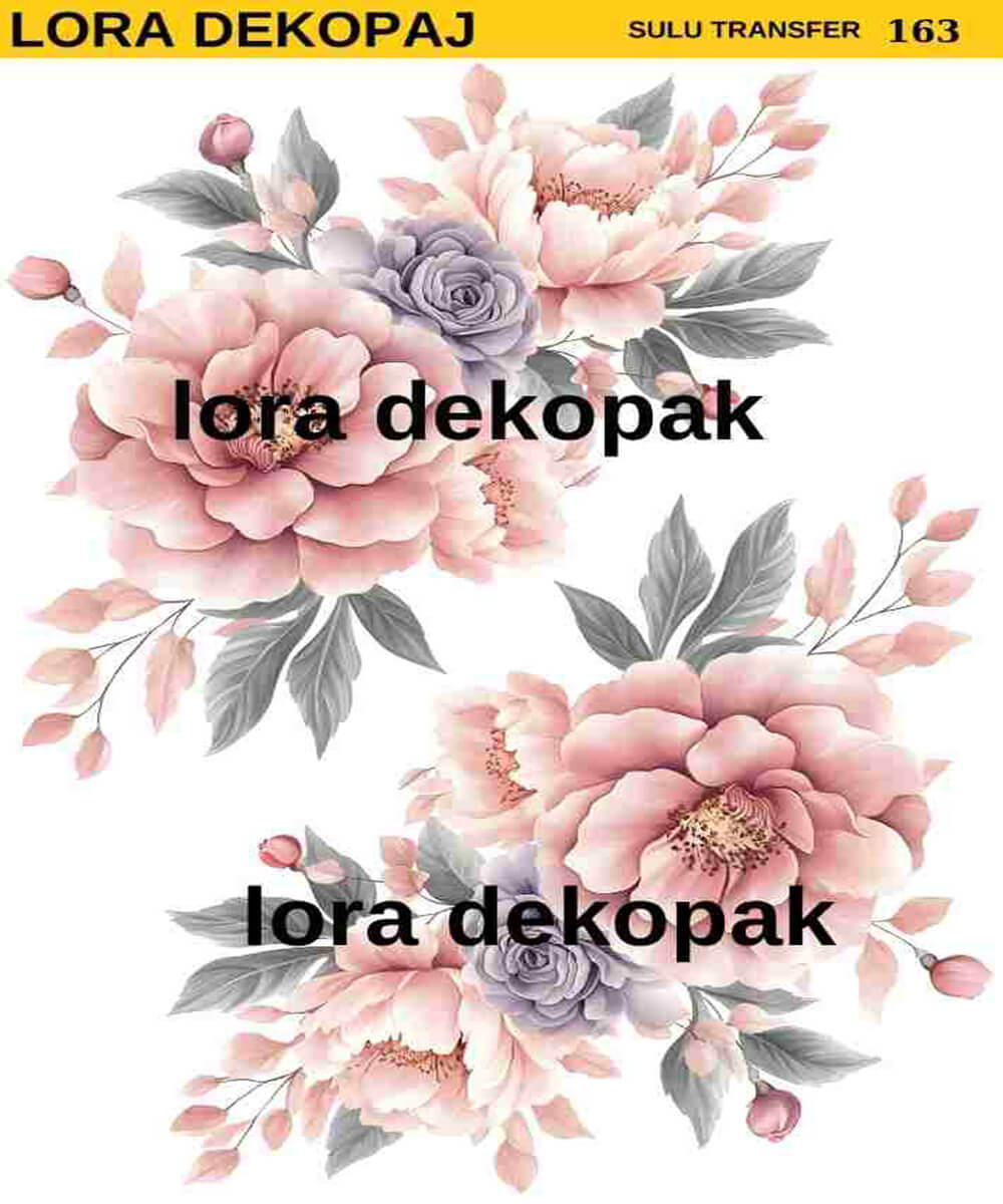 lr-sl- (163) LORA DEKOPAJ SULU TRANSFER KAĞIDI S0163 - Görsel 1