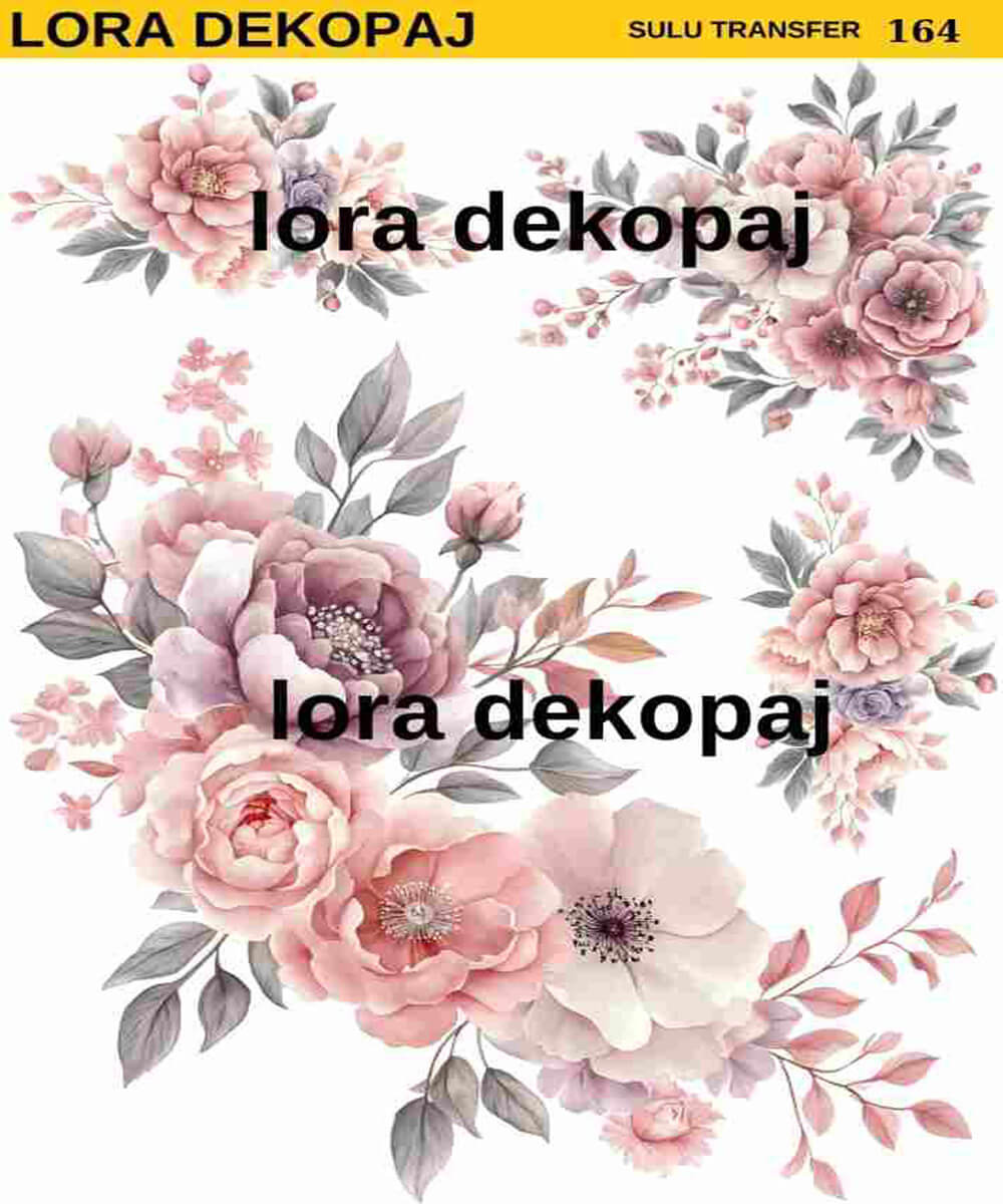lr-sl- (164) LORA DEKOPAJ SULU TRANSFER KAĞIDI S0164 - Görsel 1