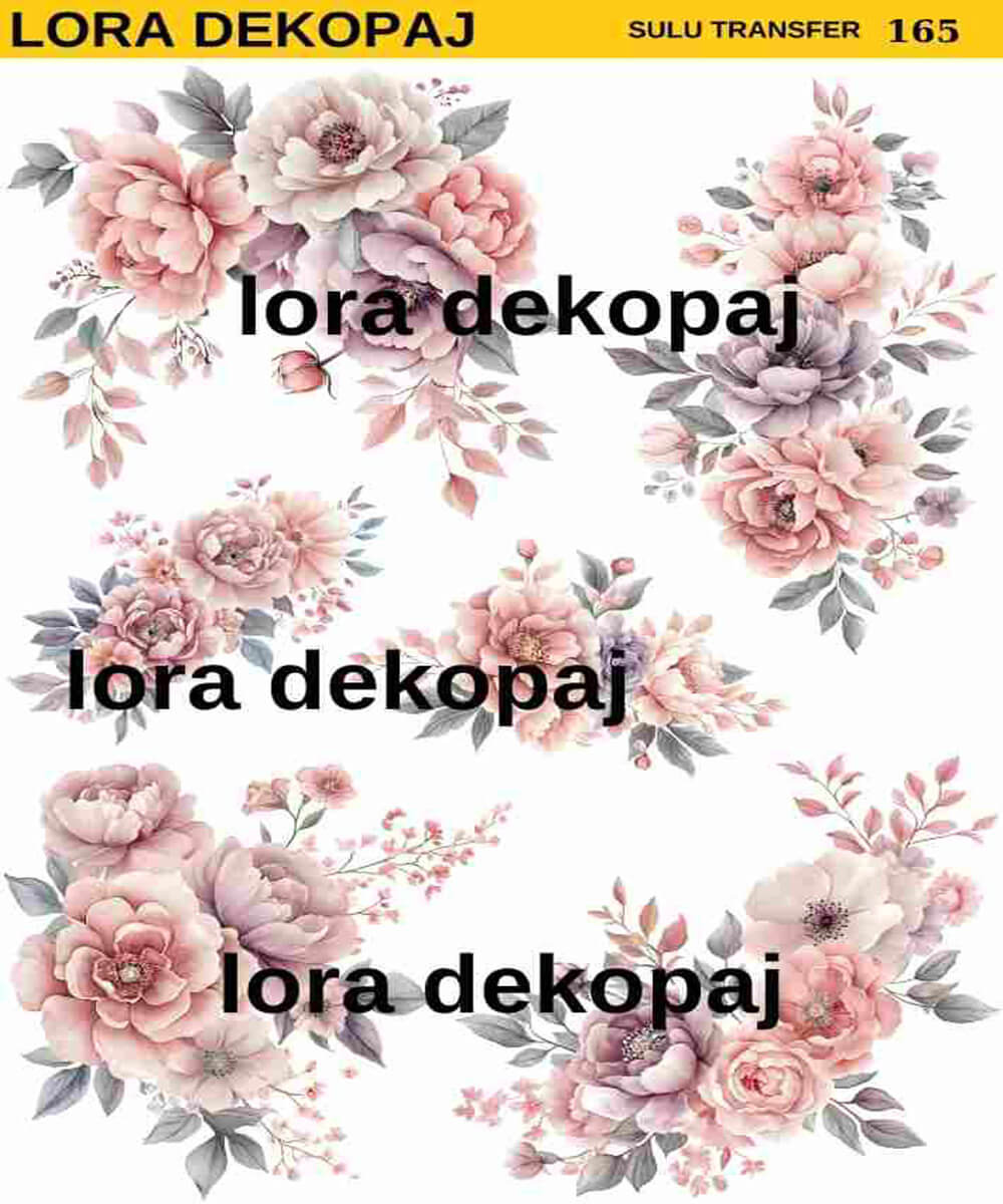 lr-sl- (165) LORA DEKOPAJ SULU TRANSFER KAĞIDI S0166 - Görsel 1