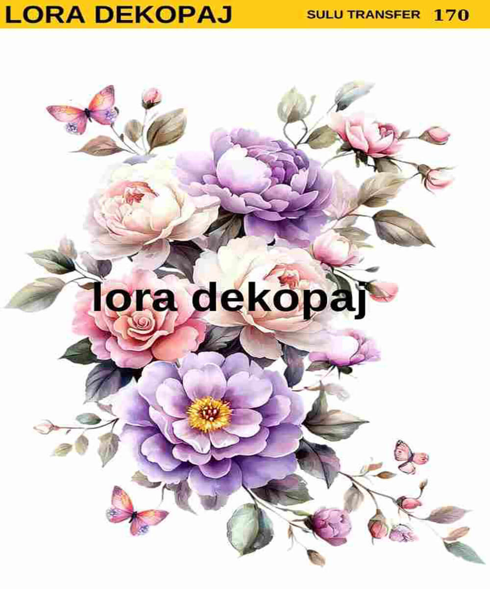 lr-sl- (170) LORA DEKOPAJ SULU TRANSFER KAĞIDI S0170 - Görsel 1