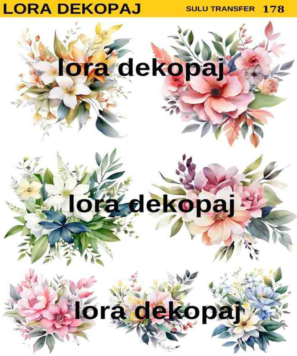 lr-sl- (178) LORA DEKOPAJ SULU TRANSFER KAĞIDI S0178 - Görsel 1