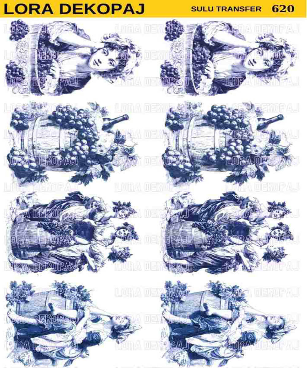 lr-sl- (620) LORA DEKOPAJ SULU TRANSFER KAĞIDI S0620 - Görsel 1
