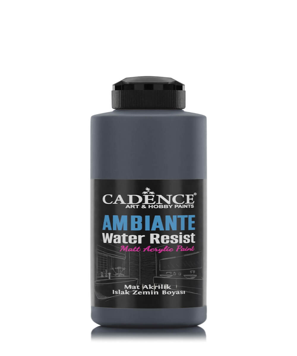 ambiante_AW023_250ml Ambiante Suya Dayanıklı Boya AW-23 Antrasit Siyah 250 ML - Görsel 1