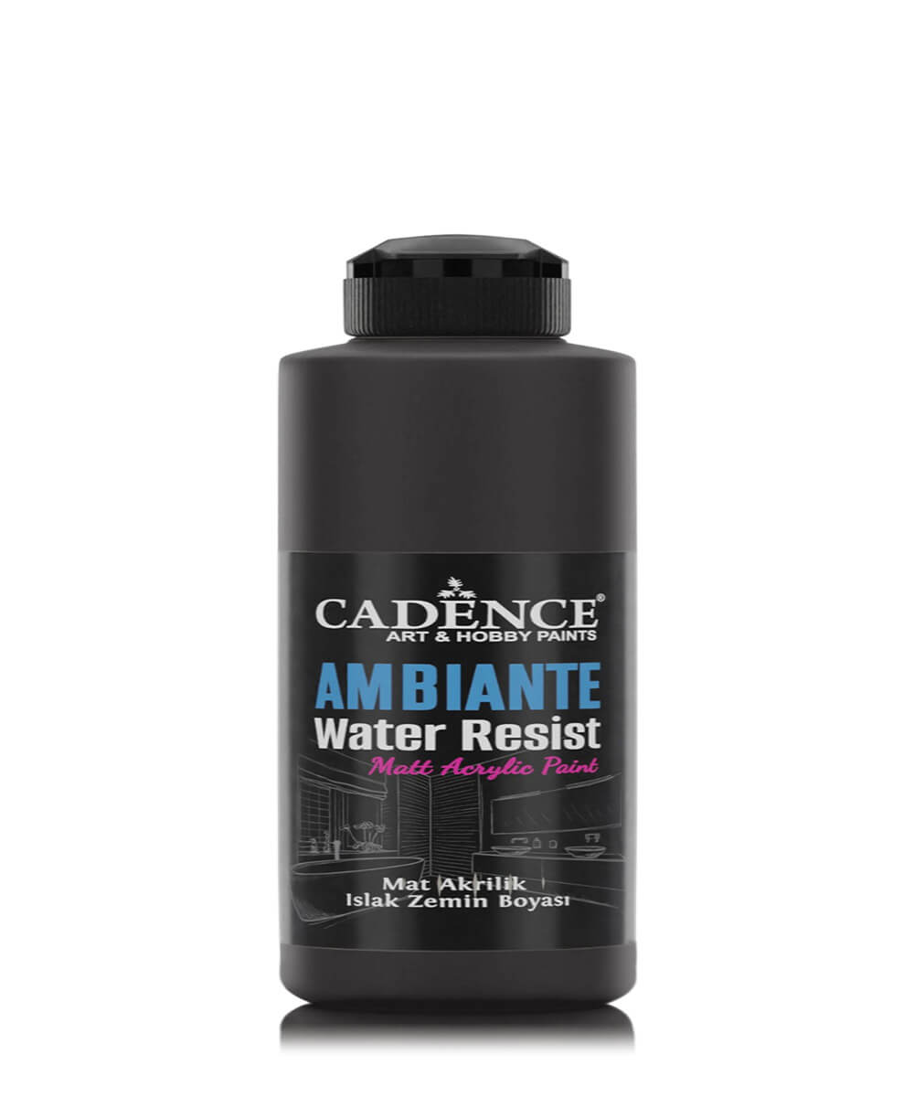 ambiante_AW024_250ml Ambiante Suya Dayanıklı Boya AW-24 Siyah 250 ML - Görsel 1