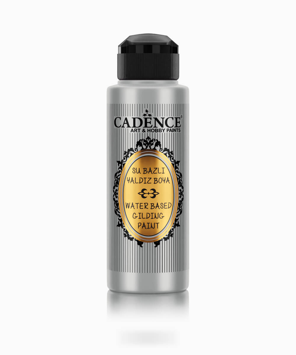 008_subazliyaldiz-107 107 Platin Cadence Su Bazlı Yaldız Boya 120 ML - Görsel 1