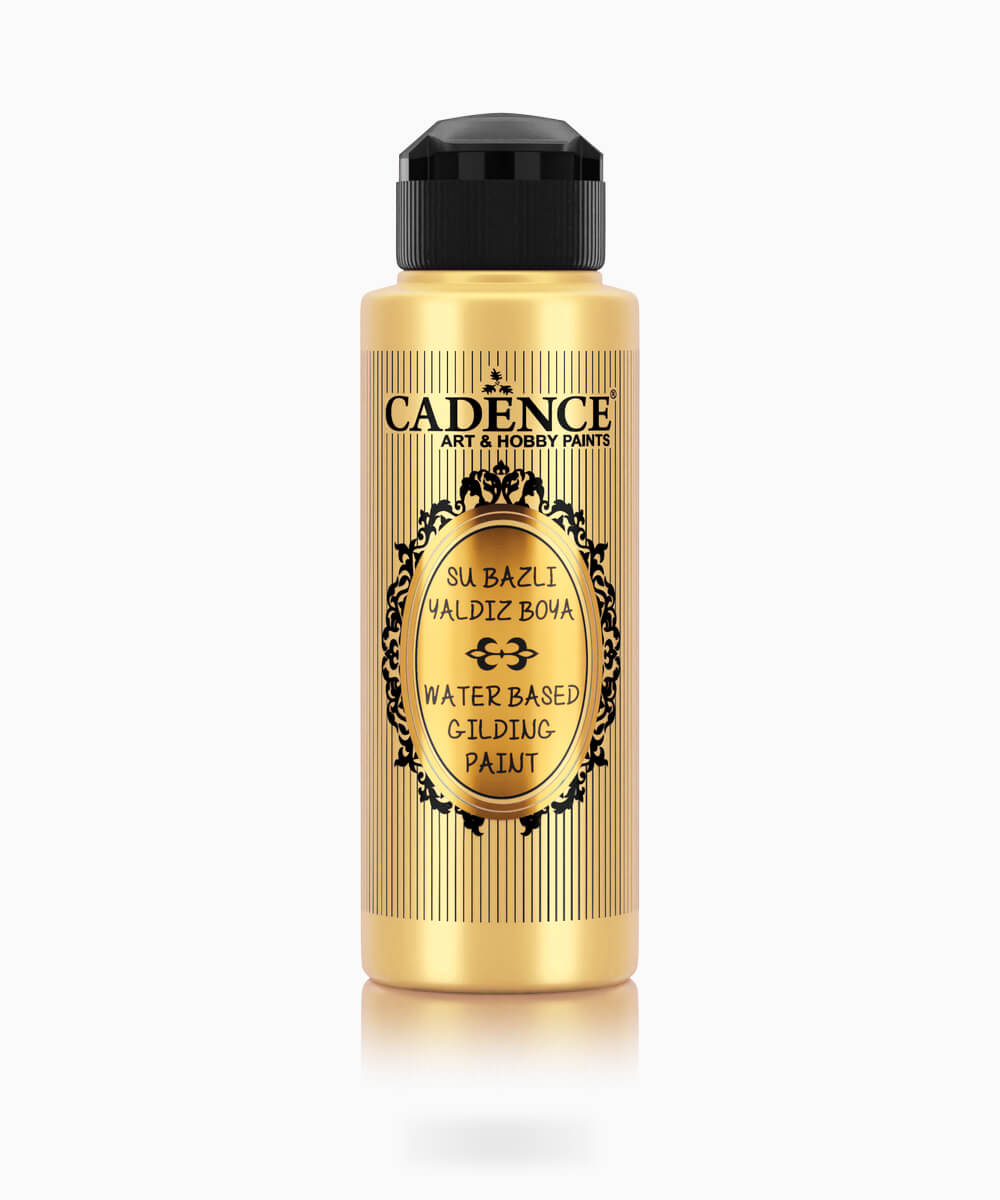 011_subazliyaldiz-110 110 Ekstra Altın Cadence Su Bazlı Yaldız Boya 120 ML - Görsel 1