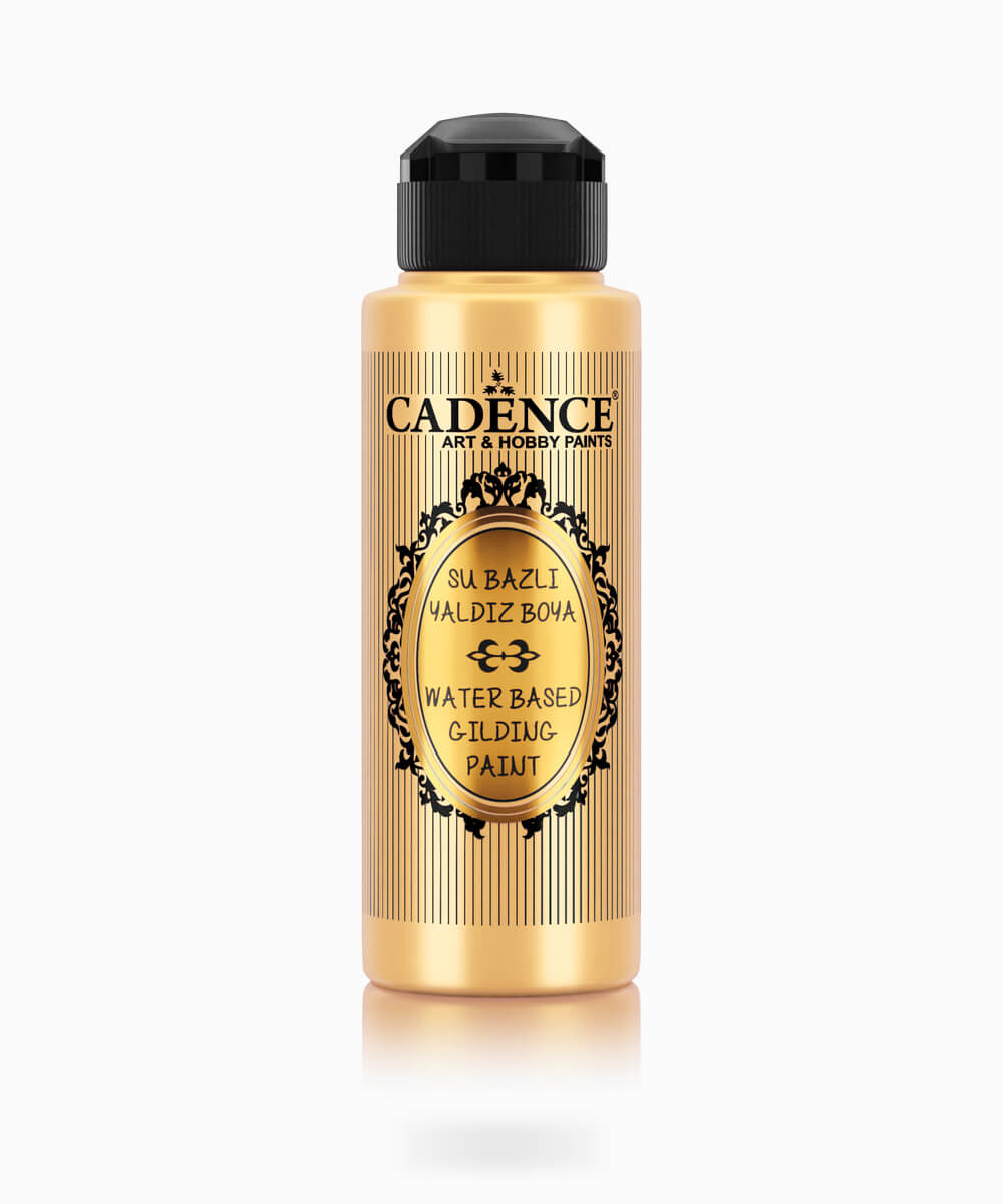 012_subazliyaldiz-111 111 Antik Extra Altın Cadence Su Bazlı Yaldız Boya 120 ML - Görsel 1