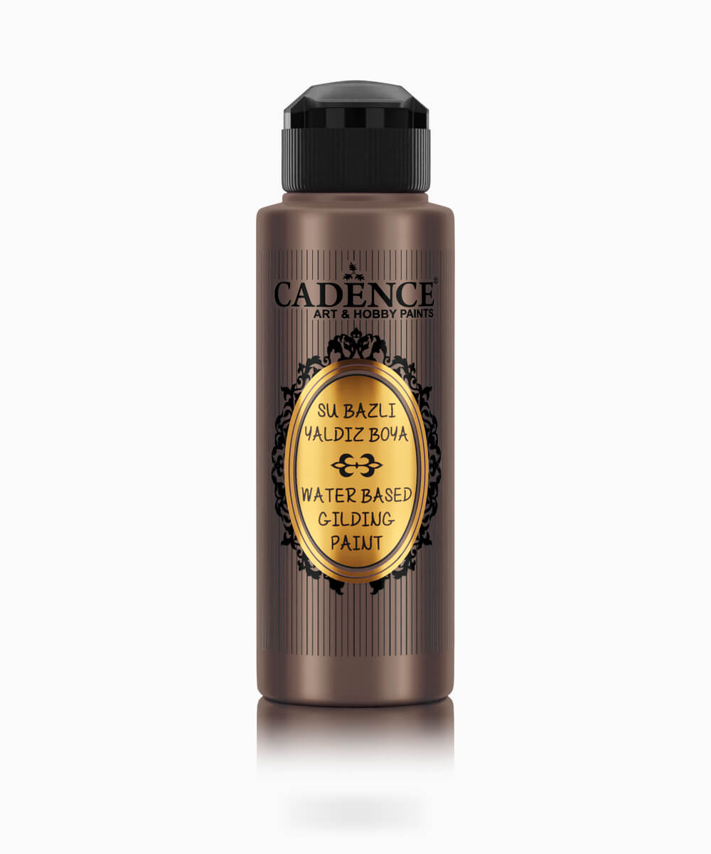 015_subazliyaldiz-114 114 Kahverengi Cadence Su Bazlı Yaldız Boya 120 ML - Görsel 1