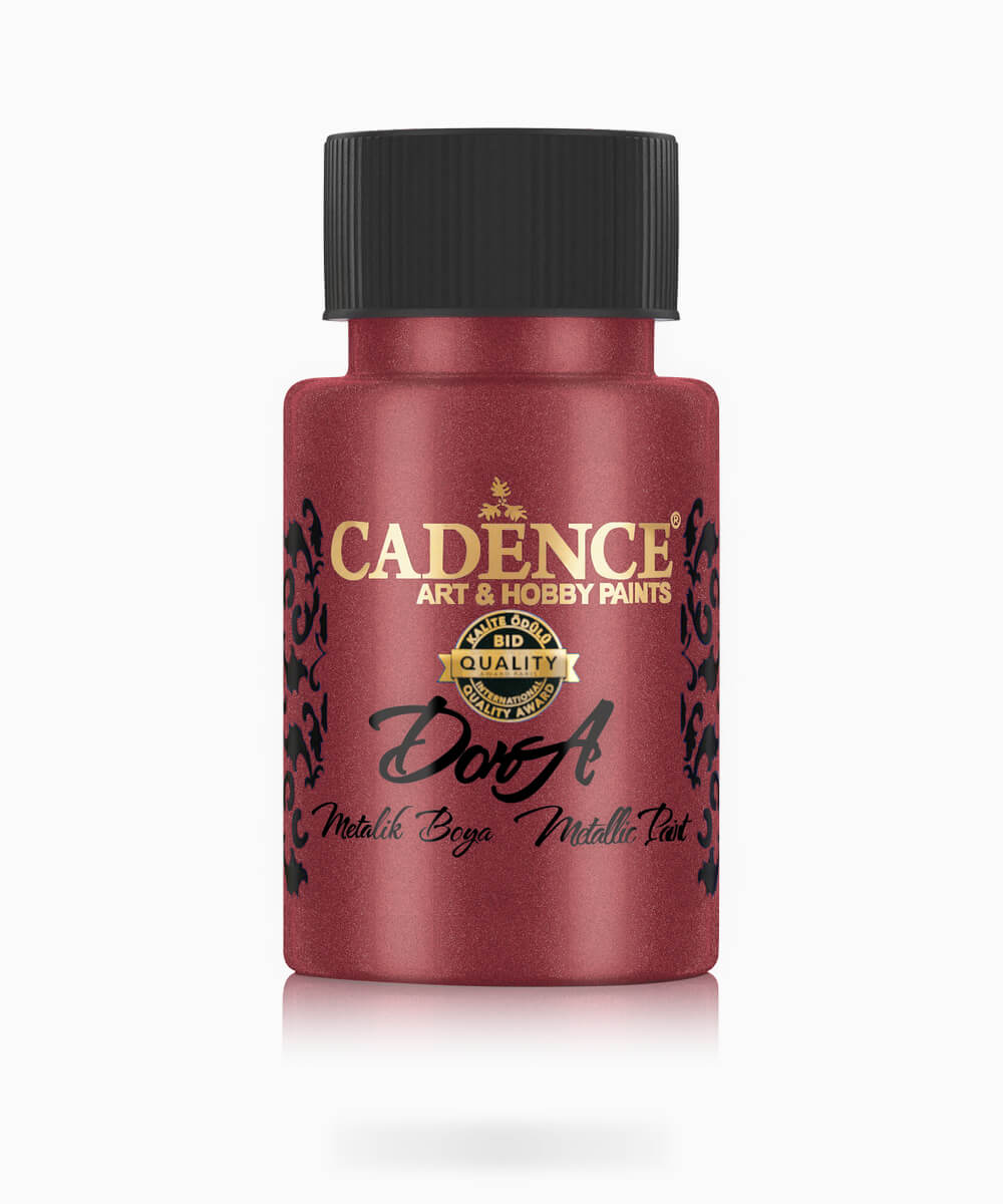 050_dorametalik.0175 175 Cadence Dora Metalik Boya WINE ŞARAP 50 ML - Görsel 1