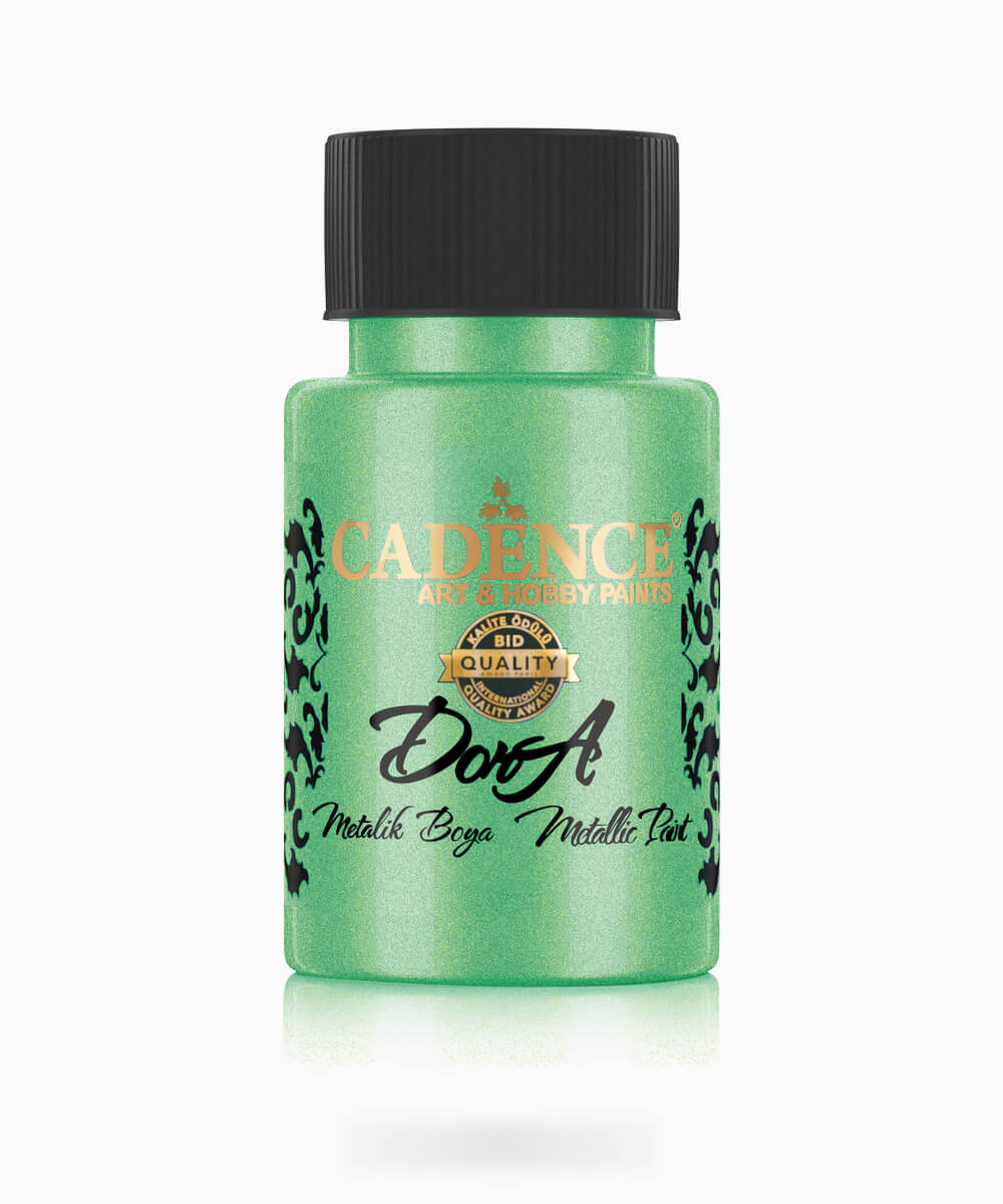 058_dorametalik.0183 183 Cadence Dora Metalik Boya VIVID GREEN CANLI YEŞİL 50 ML - Görsel 1