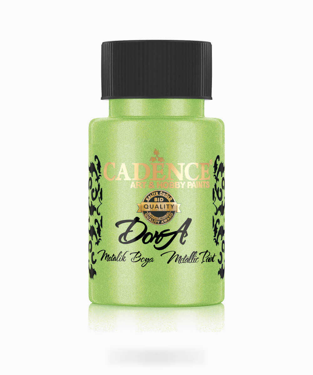 069_dorametalik.0194 194 Cadence Dora Metalik Boya KIWI GREEN KİVİ YEŞİLİ 50 ML - Görsel 1