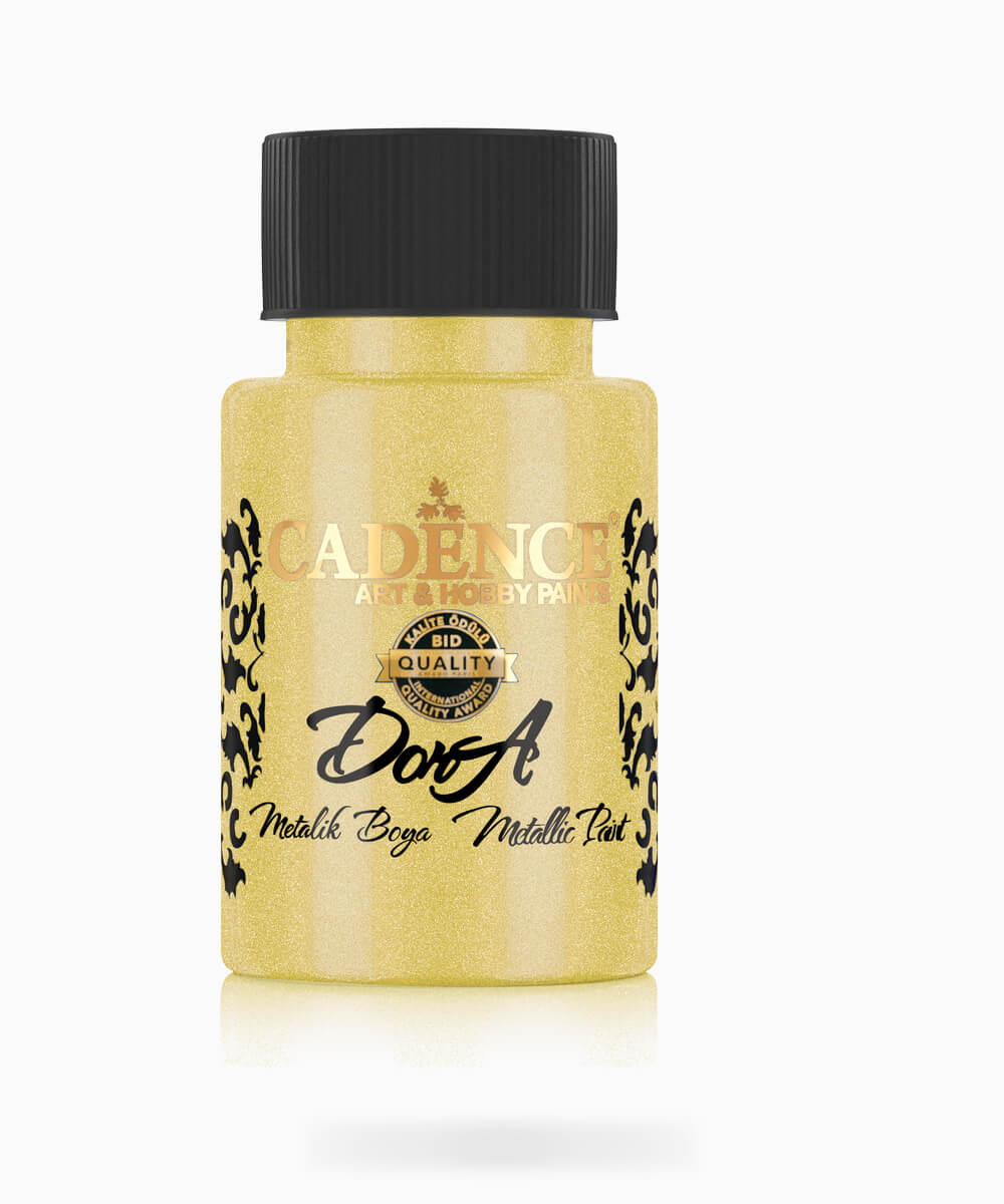 074_dorametalik.0199 199 Cadence Dora Metalik Boya CANARY YELLOW KANARYA SARISI 50 ML - Görsel 1